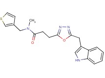 3-[5-(1H-indol-3-ylmethyl)-1,3,4-oxadiazol-2-yl]-N-methyl-N-(3-thienylmethyl)propanamide