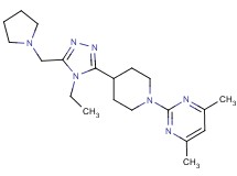 2-{4-[4-ethyl-5-(pyrrolidin-1-ylmethyl)-4H-1,2,4-triazol-3-yl]piperidin-1-yl}-4,6-dimethylpyrimidine