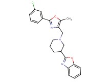 2-(1-{[2-(3-chlorophenyl)-5-methyl-1,3-oxazol-4-yl]methyl}-3-piperidinyl)-1,3-benzoxazole