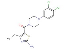 5-{[4-(3,4-dichlorophenyl)-1-piperazinyl]carbonyl}-4-ethyl-1,3-thiazol-2-amine