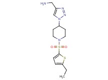 1-(1-{1-[(5-ethyl-2-thienyl)sulfonyl]-4-piperidinyl}-1H-1,2,3-triazol-4-yl)methanamine