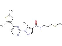 1-[4-(2,5-dimethyl-3-thienyl)-2-pyrimidinyl]-5-methyl-N-[3-(methylthio)propyl]-1H-pyrazole-4-carboxamide