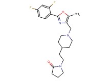 1-[2-(1-{[2-(2,4-difluorophenyl)-5-methyl-1,3-oxazol-4-yl]methyl}-4-piperidinyl)ethyl]-2-pyrrolidinone
