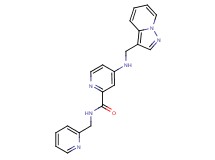 4-[(pyrazolo[1,5-a]pyridin-3-ylmethyl)amino]-N-(2-pyridinylmethyl)-2-pyridinecarboxamide
