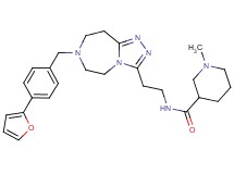 N-(2-{7-[4-(2-furyl)benzyl]-6,7,8,9-tetrahydro-5H-[1,2,4]triazolo[4,3-d][1,4]diazepin-3-yl}ethyl)-1-methyl-3-piperidinecarboxamide