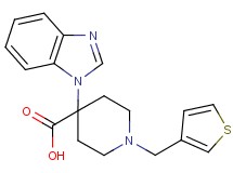 4-(1H-benzimidazol-1-yl)-1-(3-thienylmethyl)piperidine-4-carboxylic acid