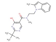 2-tert-butyl-4-hydroxy-N-methyl-N-[2-(2-methyl-1H-indol-1-yl)ethyl]pyrimidine-5-carboxamide