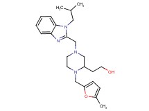 2-{4-[(1-isobutyl-1H-benzimidazol-2-yl)methyl]-1-[(5-methyl-2-furyl)methyl]-2-piperazinyl}ethanol