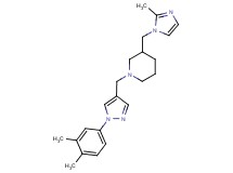 1-{[1-(3,4-dimethylphenyl)-1H-pyrazol-4-yl]methyl}-3-[(2-methyl-1H-imidazol-1-yl)methyl]piperidine