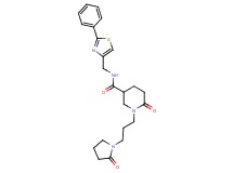 6-oxo-1-[3-(2-oxo-1-pyrrolidinyl)propyl]-N-[(2-phenyl-1,3-thiazol-4-yl)methyl]-3-piperidinecarboxamide