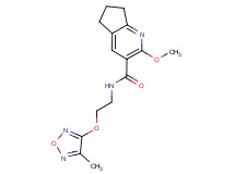 2-methoxy-N-{2-[(4-methyl-1,2,5-oxadiazol-3-yl)oxy]ethyl}-6,7-dihydro-5H-cyclopenta[b]pyridine-3-carboxamide