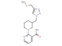 2-(3-{[4-(methoxymethyl)-1H-1,2,3-triazol-1-yl]methyl}-1-piperidinyl)nicotinamide trifluoroacetate