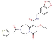 N-(1,3-benzodioxol-5-ylmethyl)-9-methoxy-7-oxo-3-(3-thienylacetyl)-1,2,3,4,5,7-hexahydropyrido[1,2-d][1,4]diazepine-10-carboxamide