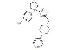 1-({3-[1-(4-methylphenyl)cyclopentyl]-1,2,4-oxadiazol-5-yl}methyl)-4-(4-pyridinyl)piperazine