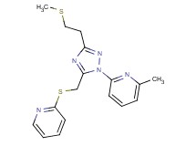 2-methyl-6-{3-[2-(methylthio)ethyl]-5-[(pyridin-2-ylthio)methyl]-1H-1,2,4-triazol-1-yl}pyridine