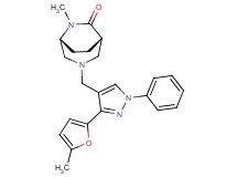 (1S*,5R*)-6-methyl-3-{[3-(5-methyl-2-furyl)-1-phenyl-1H-pyrazol-4-yl]methyl}-3,6-diazabicyclo[3.2.2]nonan-7-one