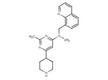 N,2-dimethyl-6-piperidin-4-yl-N-(quinolin-8-ylmethyl)pyrimidin-4-amine
