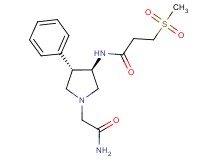 N-[rel-(3R,4S)-1-(2-amino-2-oxoethyl)-4-phenyl-3-pyrrolidinyl]-3-(methylsulfonyl)propanamide hydrochloride