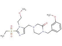 4-{[2-(ethylsulfonyl)-1-(2-methoxyethyl)-1H-imidazol-5-yl]methyl}-1-(3-methoxybenzyl)-2-piperazinone