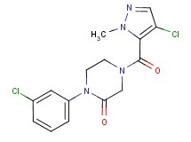 4-[(4-chloro-1-methyl-1H-pyrazol-5-yl)carbonyl]-1-(3-chlorophenyl)-2-piperazinone
