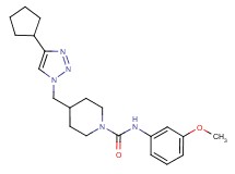4-[(4-cyclopentyl-1H-1,2,3-triazol-1-yl)methyl]-N-(3-methoxyphenyl)piperidine-1-carboxamide