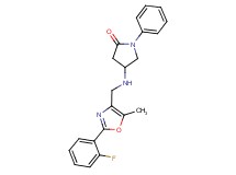 4-({[2-(2-fluorophenyl)-5-methyl-1,3-oxazol-4-yl]methyl}amino)-1-phenyl-2-pyrrolidinone