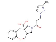 (3aS*,10aS*)-2-[3-(3-methyl-1H-pyrazol-1-yl)propanoyl]-2,3,3a,4-tetrahydro-1H-[1]benzoxepino[3,4-c]pyrrole-10a(10H)-carboxylic acid