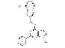 1-methyl-N-[(8-methylimidazo[1,2-a]pyridin-2-yl)methyl]-6-pyridin-4-yl-1H-pyrazolo[3,4-d]pyrimidin-4-amine
