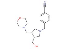 4-{[(3R*,4S*)-3-(hydroxymethyl)-4-(morpholin-4-ylmethyl)pyrrolidin-1-yl]methyl}benzonitrile