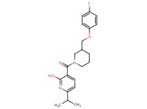 3-({3-[(4-fluorophenoxy)methyl]-1-piperidinyl}carbonyl)-6-isopropyl-2-pyridinol