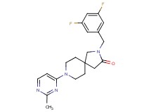2-(3,5-difluorobenzyl)-8-(2-methyl-4-pyrimidinyl)-2,8-diazaspiro[4.5]decan-3-one