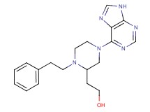 2-[1-(2-phenylethyl)-4-(9H-purin-6-yl)-2-piperazinyl]ethanol