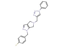 1-(4-fluorobenzyl)-5-[(1-phenyl-1H-1,2,3-triazol-4-yl)methyl]-1,4,5,6-tetrahydropyrrolo[3,4-c]pyrazole