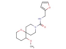 N-(2-furylmethyl)-5-methoxy-1-oxa-9-azaspiro[5.5]undecane-9-carboxamide