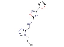 1-[3-(2-furyl)-1,2,4-oxadiazol-5-yl]-N-[(4-propyl-4H-1,2,4-triazol-3-yl)methyl]methanamine