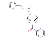 (1S*,5R*)-3-(2-pyrazinylcarbonyl)-6-[3-(2-thienyl)propanoyl]-3,6-diazabicyclo[3.2.2]nonane