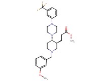 methyl 3-((3S*,4R*)-1-(3-methoxybenzyl)-4-{4-[3-(trifluoromethyl)phenyl]-1-piperazinyl}-3-piperidinyl)propanoate