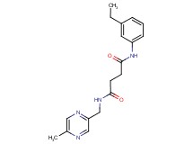 N-(3-ethylphenyl)-N'-[(5-methylpyrazin-2-yl)methyl]succinamide