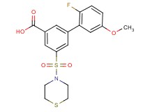 2'-fluoro-5'-methoxy-5-(thiomorpholin-4-ylsulfonyl)biphenyl-3-carboxylic acid