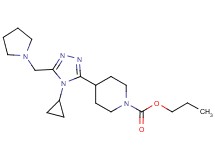 propyl 4-[4-cyclopropyl-5-(pyrrolidin-1-ylmethyl)-4H-1,2,4-triazol-3-yl]piperidine-1-carboxylate