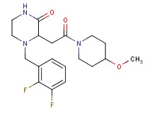 4-(2,3-difluorobenzyl)-3-[2-(4-methoxy-1-piperidinyl)-2-oxoethyl]-2-piperazinone