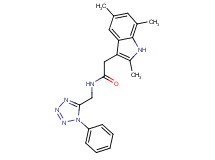 N-[(1-phenyl-1H-tetrazol-5-yl)methyl]-2-(2,5,7-trimethyl-1H-indol-3-yl)acetamide