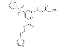 N-[2-(1H-imidazol-1-yl)ethyl]-3-[(2-methylbutyl)amino]-5-(1-pyrrolidinylsulfonyl)benzamide