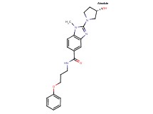 2-[(3S)-3-hydroxy-1-pyrrolidinyl]-1-methyl-N-(3-phenoxypropyl)-1H-benzimidazole-5-carboxamide