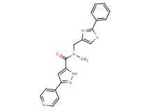 N-methyl-N-[(2-phenyl-1,3-thiazol-4-yl)methyl]-3-(4-pyridinyl)-1H-pyrazole-5-carboxamide