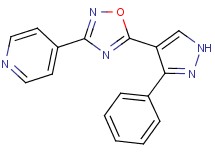 4-[5-(3-phenyl-1H-pyrazol-4-yl)-1,2,4-oxadiazol-3-yl]pyridine