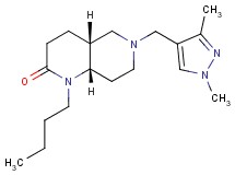 (4aR*,8aS*)-1-butyl-6-[(1,3-dimethyl-1H-pyrazol-4-yl)methyl]octahydro-1,6-naphthyridin-2(1H)-one