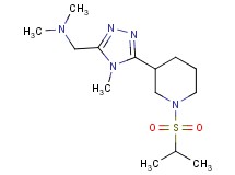 ({5-[1-(isopropylsulfonyl)piperidin-3-yl]-4-methyl-4H-1,2,4-triazol-3-yl}methyl)dimethylamine