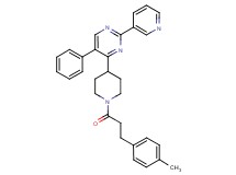 4-{1-[3-(4-methylphenyl)propanoyl]-4-piperidinyl}-5-phenyl-2-(3-pyridinyl)pyrimidine