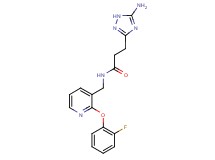 3-(5-amino-1H-1,2,4-triazol-3-yl)-N-{[2-(2-fluorophenoxy)pyridin-3-yl]methyl}propanamide